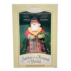 Hallmark Santas From Around The World UNITED STATES Ornament Keepsakes NIB 2004